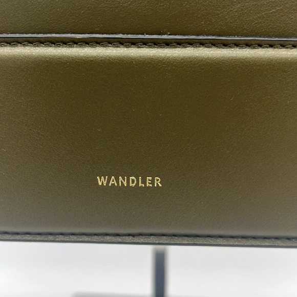 Wandler Penelope Leather Shoulder Bag Deep Olive - Picture 9 of 16